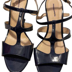 J. Crew Navy Blue Wedge Sandals